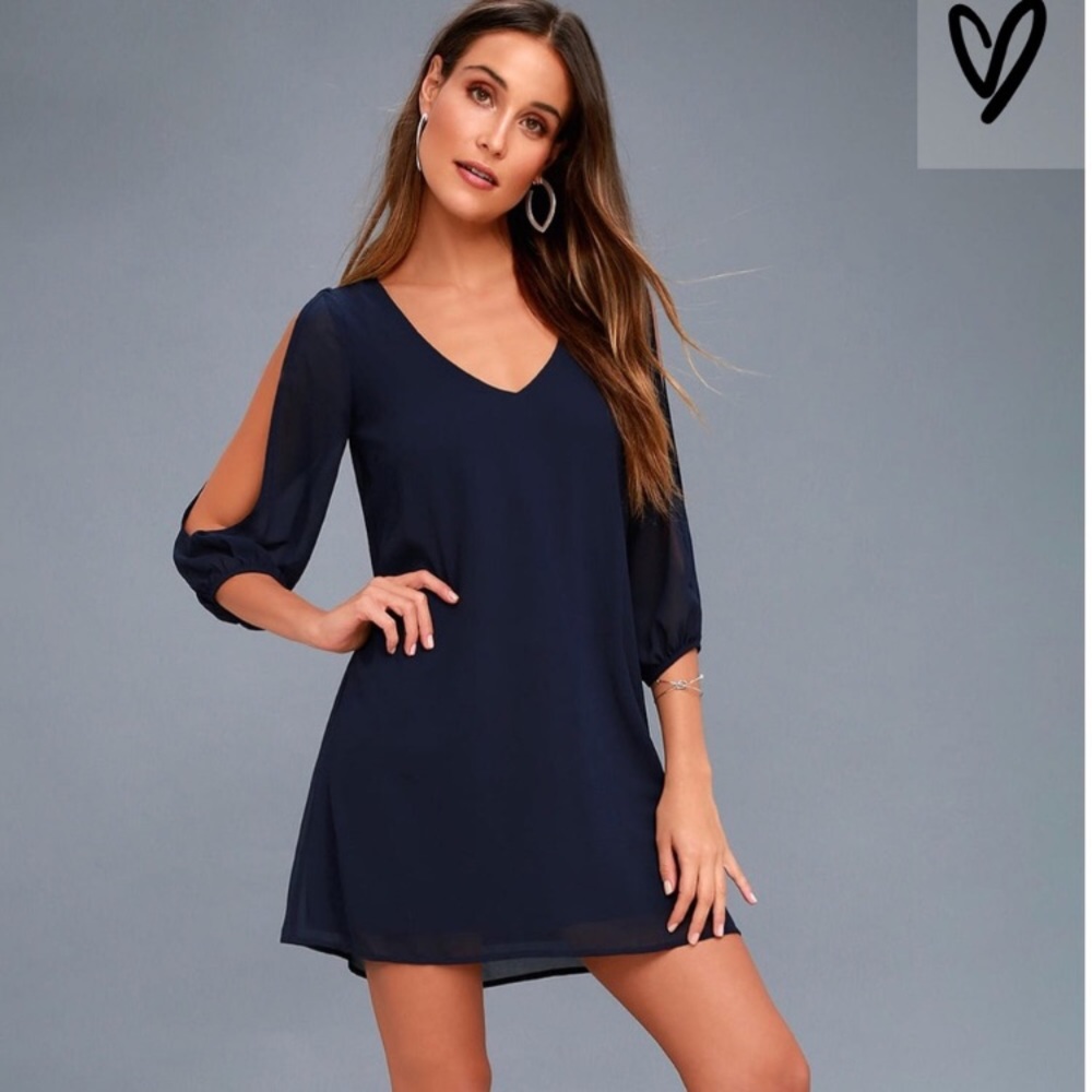 Lulu's Navy Shift Dress